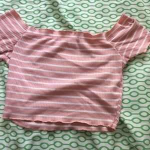 Off the shoulder crop top